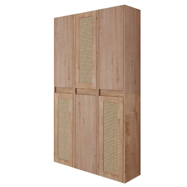 English Elm 36" Bathroom Side Cabinet - Wall-Mounted Floating Design With Soft-Close Doors & Versatile Storage W999S00341