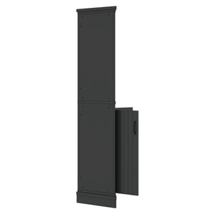 English Elm Tall Corner Cabinet with Doors - Slim Black Storage Tower for Living Room, Bathroom, Kitchen, Office W1580P332942