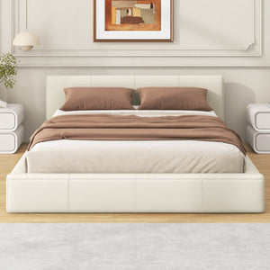 English Elm Christopher Knight Home® - [Stylish Beige Upholstered Bed] - Modern Comfort Meets Minimalist Design For Your Dream Bedroom Setup N769P241218K