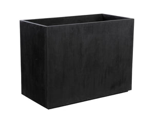 Sunpan LEILANI PLANTER - ELEGANT MODERN RECTANGULAR DESIGN FOR INDOOR AND OUTDOOR SPACES, ANTIQUE BRONZE Black 111140