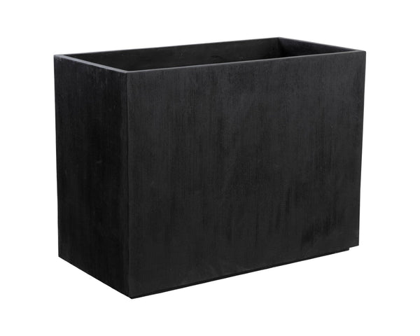 Sunpan LEILANI PLANTER - ELEGANT MODERN RECTANGULAR DESIGN FOR INDOOR AND OUTDOOR SPACES, ANTIQUE BRONZE Black 111140