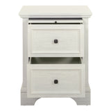 OSP Home Furnishings Farmhouse Basics Nightstand Rustic White