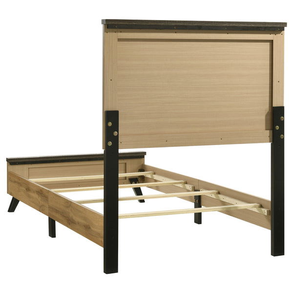 English Elm Georgina Two-tone Pine Twin Bed Farmhouse Frame with Tall Rectangular Panel Headboard B062P466869