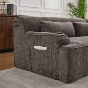 English Elm Chenille Oversized L-Shaped Sectional Sofa - Minimalist Design, Comfy Tufted Couch For Any Space W2339S00065