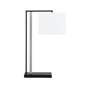 Crestview Collection 29"H Sleek Metal Table Lamp With Modern Geometric Design, White Shade & 150w Bulb Capacity   Cvazer189