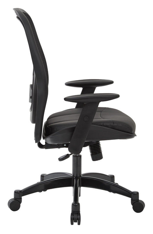 OSP Home Furnishings Breathable Mesh Manager Chair with Lumbar Support for Executive and Home Office Use 2400E