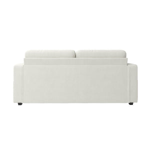 English Elm Sofas for Living Room Chenille Three Seat Couch with Usb Charging Storage and Cup Holder Beige W395S00142