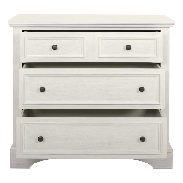 OSP Home Furnishings Farmhouse Basics 3 Drawer Chest Rustic White