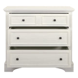 OSP Home Furnishings Farmhouse Basics 3 Drawer Chest Rustic White