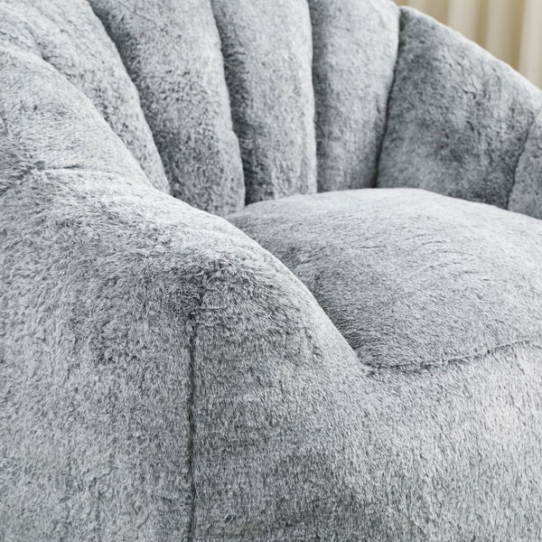 English Elm Bean Bag Chair – Cozy Faux-Fur Sofa With Armrests, High-Density Foam, Stylish For Living Room & More W2200P313806