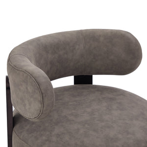English Elm Wooden Base Barrel Swivel Club Chair Pu Leather Lounge Seat with 360 Degree Rotation N776P422651G