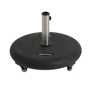 English Elm Wheelie Concrete Filled Resin Patio Umbrella Base with Rolling Wheels for Outdoor Use N775P407231B