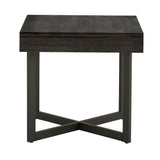 Homelegance By Top-Line Saskai Wood Finish End Table with One Drawer Black MDF