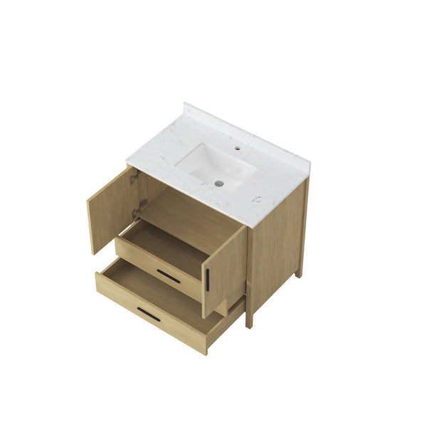 English Elm 24" Freestanding Bathroom Vanity with Countertop Soft Close Storage Melamine Cabinet T3785P442250