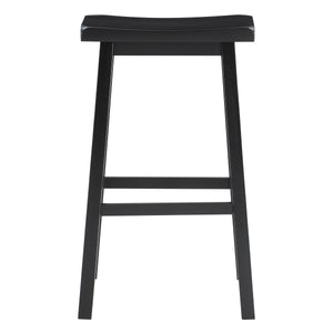 OSP Home Furnishings Tulsa 29" Saddle Stool - Set of 2 Black