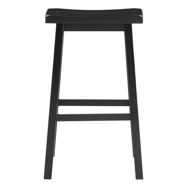 OSP Home Furnishings Tulsa 29" Saddle Stool - Set of 2 Black