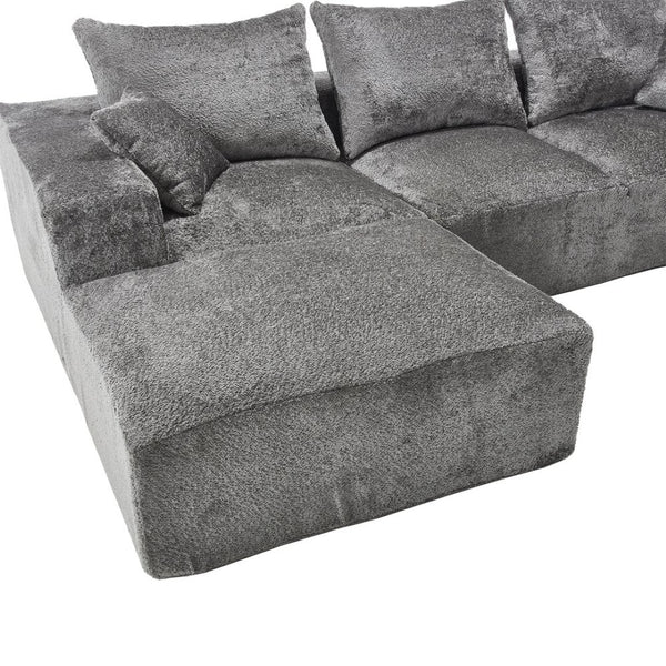 English Elm United We Win L-Shaped Chenille Sofa – Plush Comfort, Spacious Design, No Assembly Required, Modern Style W1568S00123-GIGA