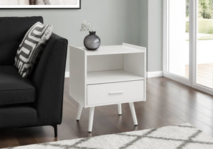 English Elm Accent Side Table Rustic Grey Laminate Compact Storage Cabinet Transitional Bedroom White B2710P461711