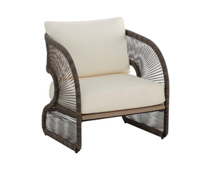 Sunpan Toulon Lounge Chair - Stylish Outdoor Seating with Durable Teak Wood & Corrosion-Resistant Frame