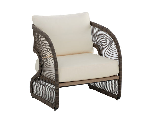 Sunpan Toulon Lounge Chair - Stylish Outdoor Seating with Durable Teak Wood & Corrosion-Resistant Frame