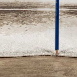 English Elm Hide Brown & Ivory 5 Ft. X 7 Ft. Area Rug - Soft, Durable, Stain-Resistant For High-Traffic Spaces B186P316845