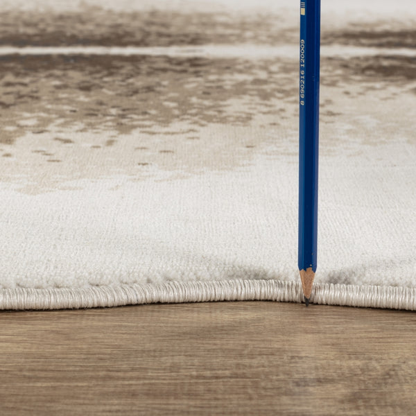 English Elm Hide Brown & Ivory 5 Ft. X 7 Ft. Area Rug - Soft, Durable, Stain-Resistant For High-Traffic Spaces B186P316845