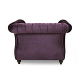 Christopher Knight Home® - Noble House - Westminster Chesterfield Velvet Club Chair, Blackberry