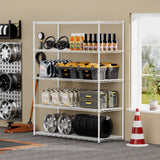 Hearth and Haven Yoke Five Layer Storage Rack with Wheels and Metal Frame, White W1668P162574