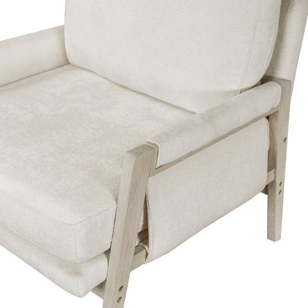 English Elm Modern Accent Chair with Chenille Upholstery, Solid Wood Frame, Plush Seat & Back for Living Room Comfort Cream Color 30.25 L x 29.5 W x 17.5 H B011P281853