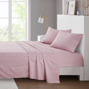 English Elm Printed Cotton Flannel Sheet Set Queen - Ultra-Soft Brushed Fabric, Deep Pocket Fitted, Cozy Warmth Pink 11.81 L x 9.84 W x 3.94 H B035P294483