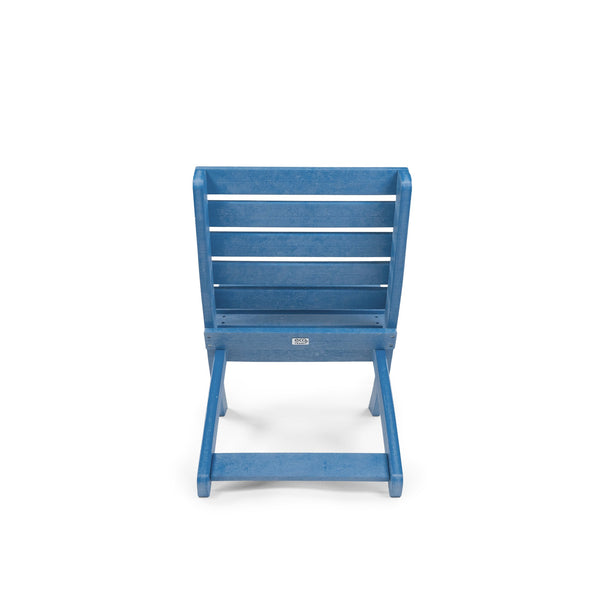 English Elm Grandcourt Recycled Hdpe Outdoor Folding Chair with Marine Grade Hardware for Patio Use Blue B2745P409671