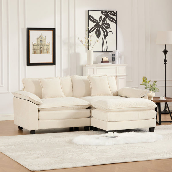 English Elm Wider Ergonomic Loveseat with Breathable Chenille Upholstery, Modular Design, Plush Double-Layer Cushioning W1143S00035 W1143S00035