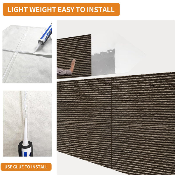 English Elm 3d Faux Stone Pu Wall Panels Set Lightweight Flame Resistant Architectural Accent W347P419659