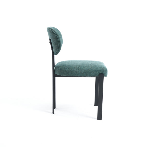 English Elm Modern Boucle Tufted Dining Chairs Set of 2 Mid-century Matte Leg Kitchen Seating Antique Green,Black W3244P296988