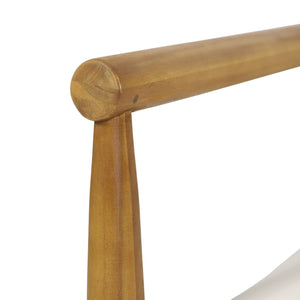 English Elm Christopher Knight Home® - BONSALLO Acacia Club Chair Cream & Brown — Water‑Resistant Cushions, Slat Design, Durable Outdoor Hardwood 69825.00