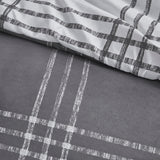 Intelligent Design Pike Modern/Contemporary Plaid Reversible Comforter Set ID10-2201 White/Gray