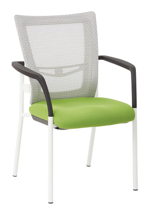 OSP Home Furnishings Progrid® Mesh Back Visitor Chair with Lumbar Support and Padded Seat for Office Green 8810W-6