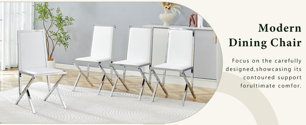 English Elm 2-pack Black Pu Leather Dining Chairs with Angled Silver Metal Legs Modern Set W1151P301840
