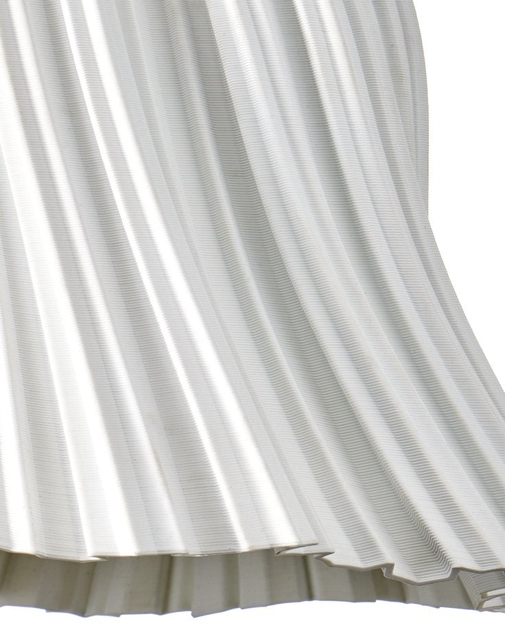 Currey & Company Twirl White Pendant: Elegant 3d-printed Porcelain, Dimmable, Adjustable Length, Modern Design Lighting White Porcelain ,Metal 9000-1282-currey-company