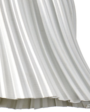 Currey & Company Twirl White Pendant: Elegant 3d-printed Porcelain, Dimmable, Adjustable Length, Modern Design Lighting White Porcelain ,Metal 9000-1282-currey-company