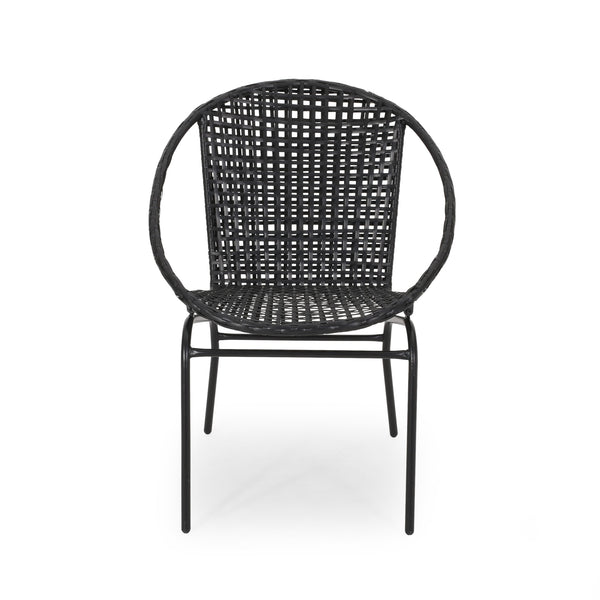 English Elm Java Outdoor Lounge Chair Resort Style Patio Accent Seat for Deck and Garden 66628.00BLK