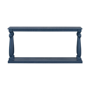 English Elm U_Style Vintage Wood Grain Console Table - Space-Saving Entryway Design With Tapered Legs & Shelf N711P256976V-GIGA