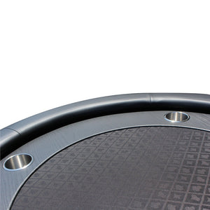 English Elm 96" Oval Poker Table Seats 10 with Waterproof Felt Racetrack and Cup Holders W2748S00032