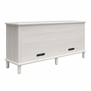 English Elm Selena Whitewashed Wood Credenza with Four Doors and Adjustable Storage Shelves B2733S00012