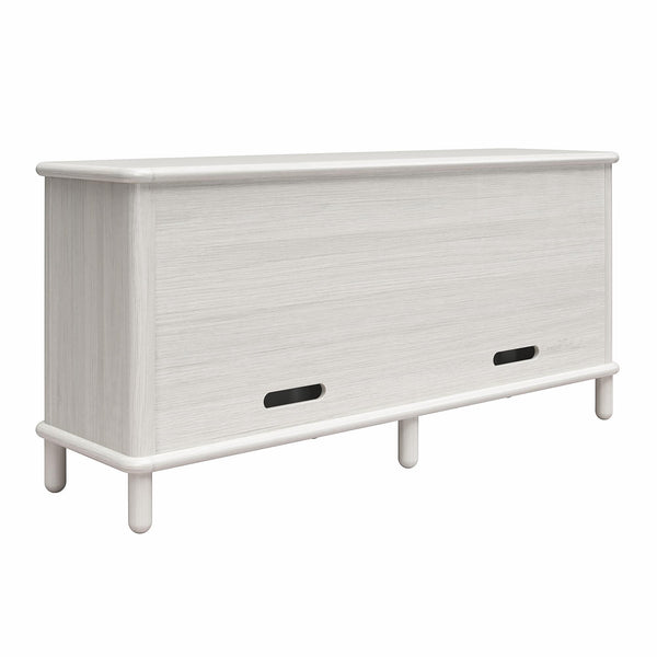 English Elm Selena Whitewashed Wood Credenza with Four Doors and Adjustable Storage Shelves B2733S00012