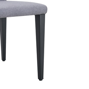 English Elm Table And Chair Set – Modern 79" Tempered Glass Dining Table With 6 Stylish Light Gray Chairs W1151S03618-GIGA