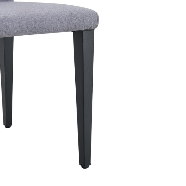 English Elm Table And Chair Set – Modern 79" Tempered Glass Dining Table With 6 Stylish Light Gray Chairs W1151S03618-GIGA