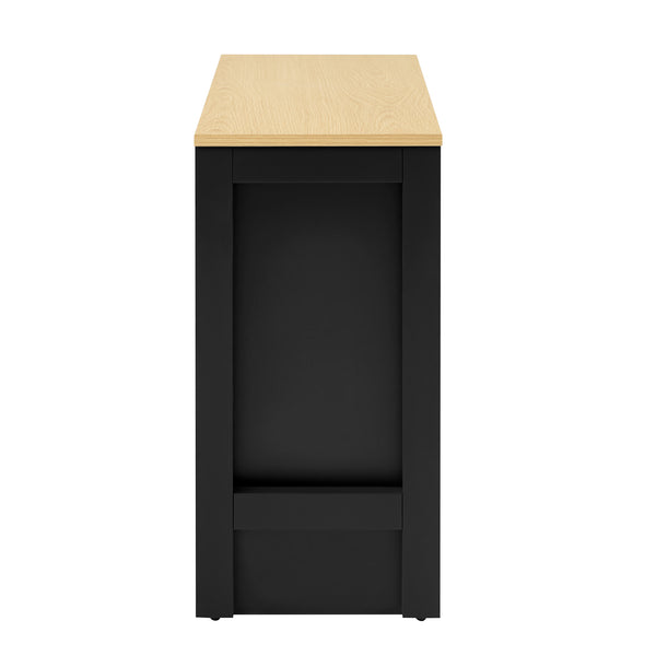 English Elm U_style Extendable Wooden Sideboard with 3 Drawers and 2 Doors for Entryway Living Room N711P334768O