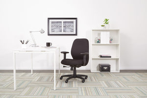 OSP Home Furnishings Mid Back Ergonomic Managers Chair with Lumbar Support and Synchro Tilt for Home Office 3121-231