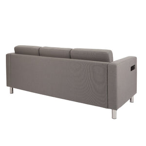OSP Home Furnishings Atlantic 2 Seat Modern Compact Upholstered Couch with Built-in Usb Charging Chrome Legs Sofa ATL53-895